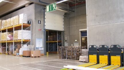 portes coupe-feu pour le stockage de produits inflammables pour le Lidl
